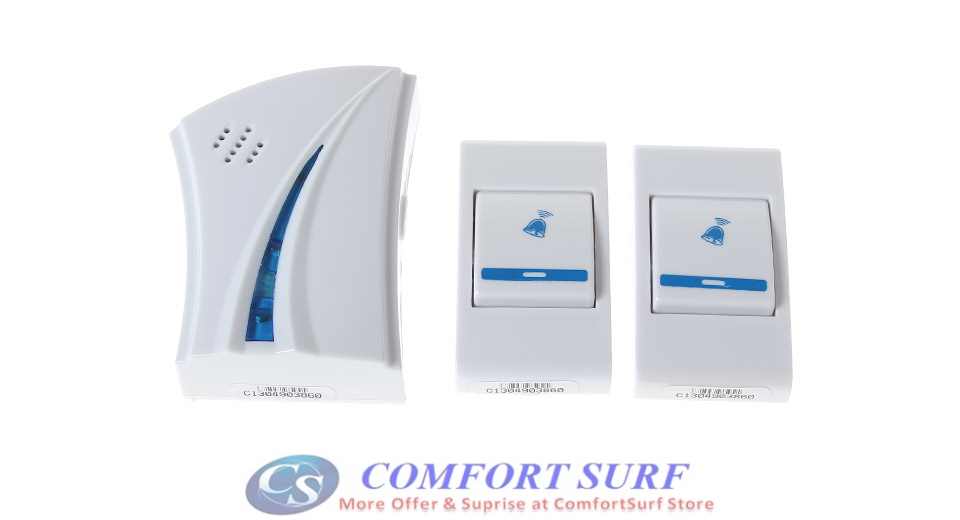 9510FD2 Intelligent Remote Control Wireless Doorbell (White + Blue)